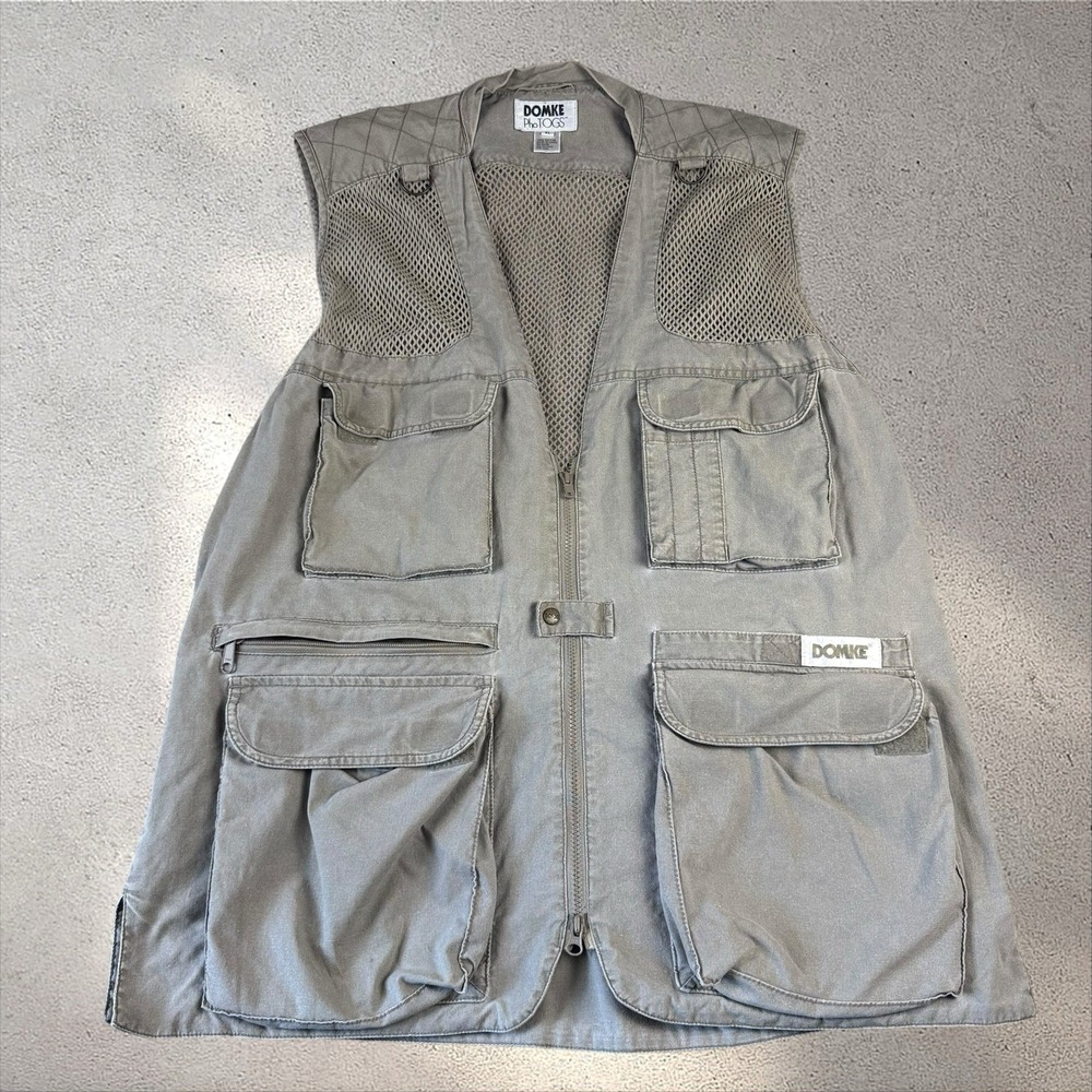 Domke PhoTogs Men's Size XL Photo Shoot Cargo Pocket Safari Vented Mesh Vest